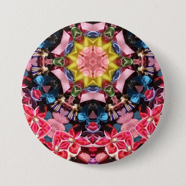 ~ Shades Gelb, Blau, Rosa, Grün ~ Schaltfläche Button (Vorderseite)