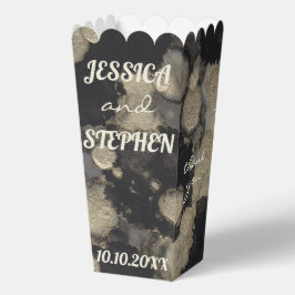 Shades of Black and Gold Lining Gefälligkeitsboxen Geschenkschachtel