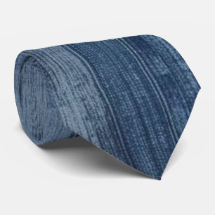 Shades of Blue Denim Stripe Neck Tie Krawatte