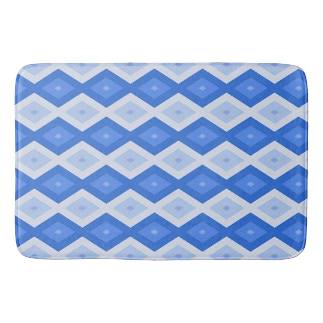 Shades of blue diamond pattern badematte (Vorderseite)