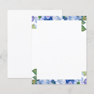 Shades of Blue Florals Letterhead