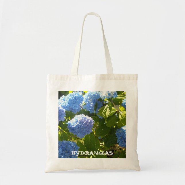 Shades of Blue Hydrangeas Tragetasche (Vorne)