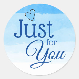 Shades of Blue Just for You Geschenk Stickers