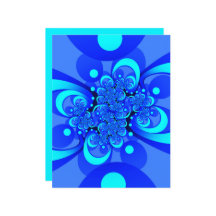 Shades of Blue Modern Abstrakt Fraktal Art