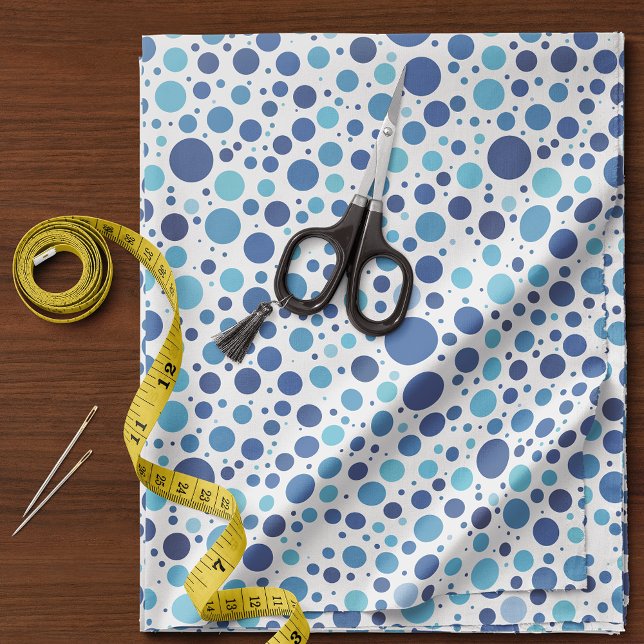 Shades of Blue Polka Dots Stoff (Von Creator hochgeladen)
