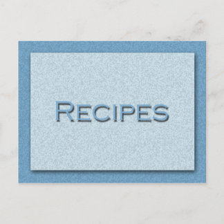 Shades of Blue Recipe Card Postkarte