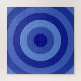 Shades of Blue Rings Jigsaw Puzzle