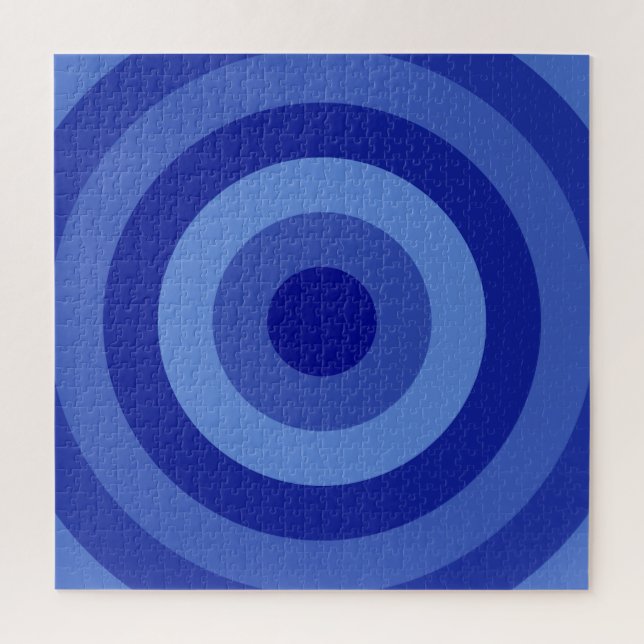 Shades of Blue Rings Jigsaw Puzzle (Vertikal)