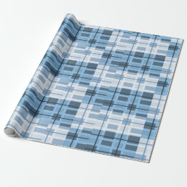 Shades of Blue Sophisticated Geometric Pattern Geschenkpapier