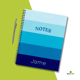 Shades of Blue Spiral Journal Notizbuch