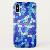 Shades of Blue Stached Glass von Shirley Taylor