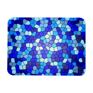 Shades of Blue Stached Glass von Shirley Taylor Magnet