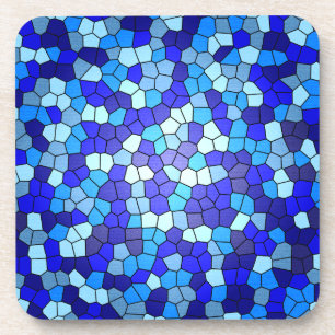 Shades of Blue Stached Glass von Shirley Taylor Untersetzer
