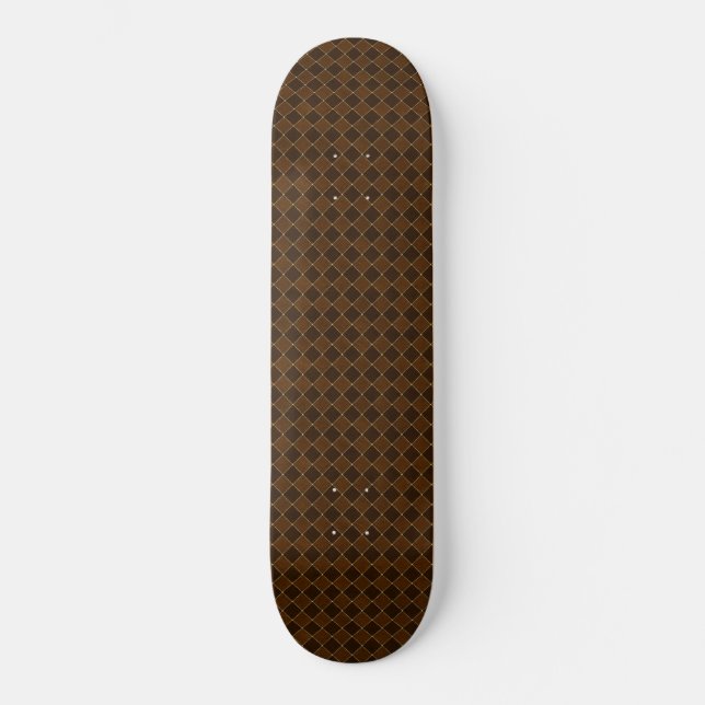 Shades of Brown Diamond Skateboard (Vorderseite)