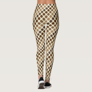 Shades of Brown Polka Dots by Shirley Taylor Leggings