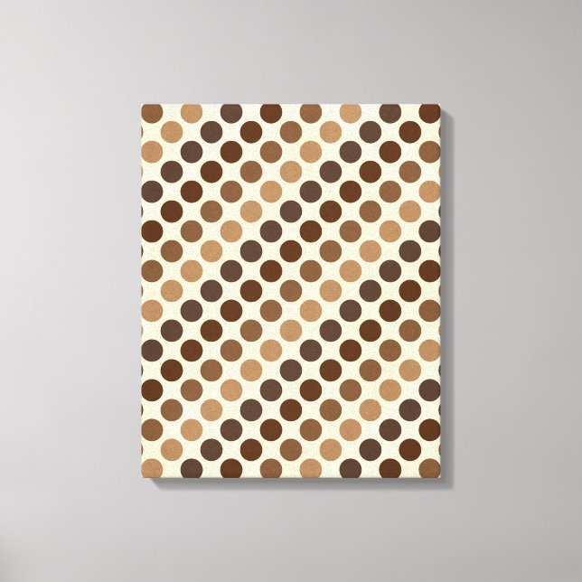 Shades of Brown Polka Dots von Shirley Taylor Leinwanddruck (Vorderseite)