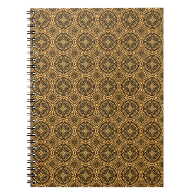 Shades of Brown Tiled Pattern Notebook Notizblock (Vorderseite)