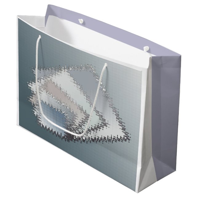 Shades of Clouds Große Geschenktüte (Vorderseite Schrägansicht)