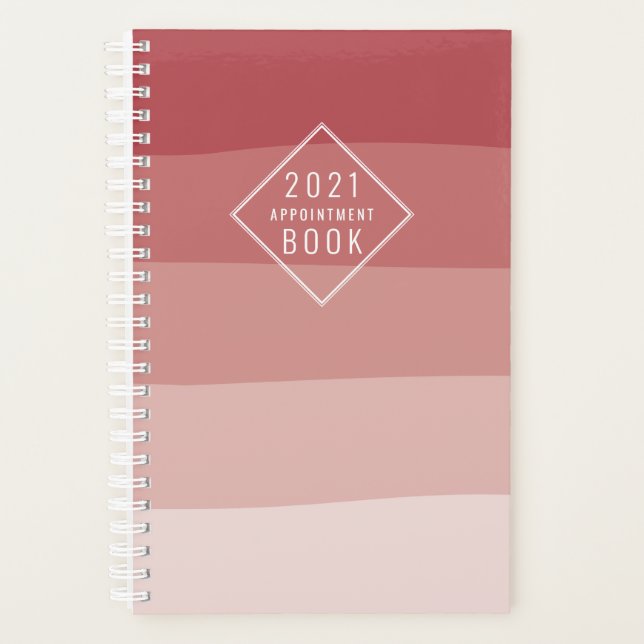 Shades of Coral Red Hair Beauty Salon Ernennung Planer (Vorderseite)