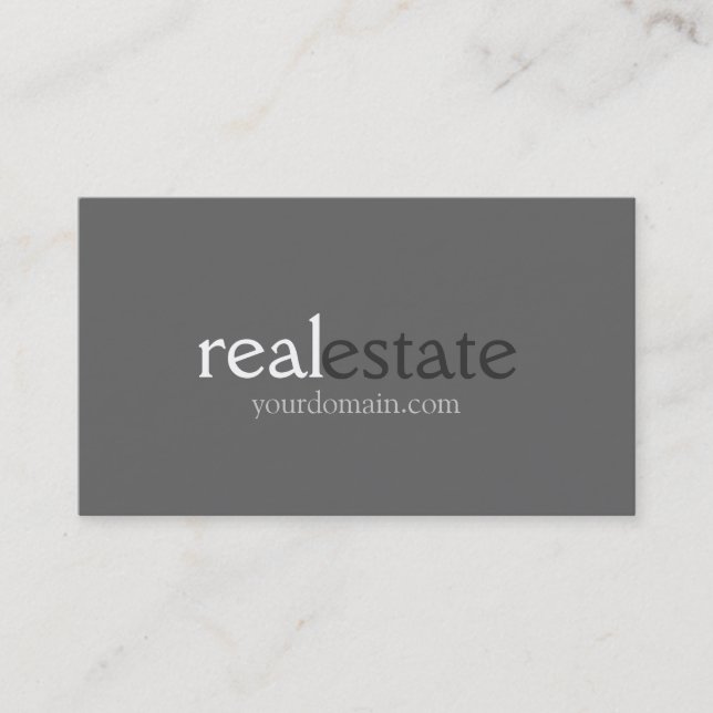 Shades of Gray Real Anwesen Agent Business Card Visitenkarte (Vorderseite)