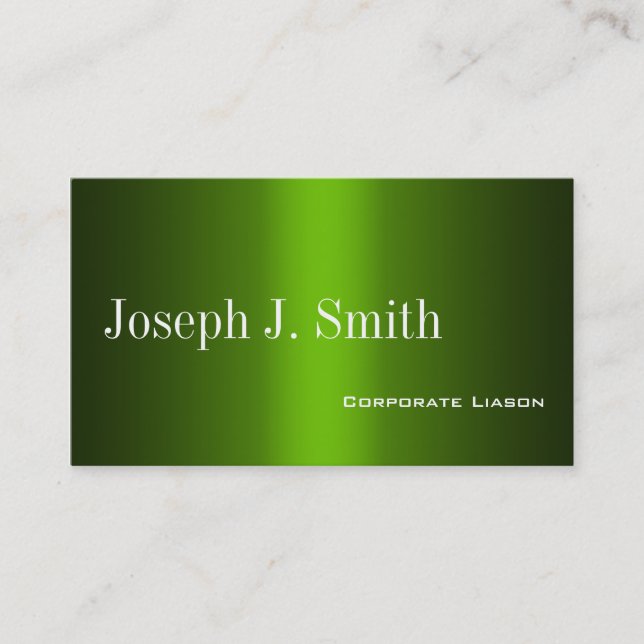 Shades of Green Beruflich Business Cards Visitenkarte (Vorderseite)