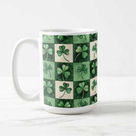 SHADES OF GREEN IRISH CELTIC SHAMROCKS  KAFFEETASSE