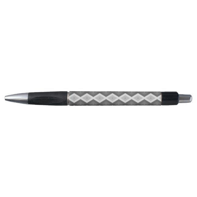 Shades of grey diamond pattern kugelschreiber (Vorderseite)