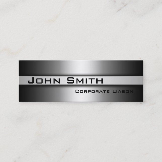 Shades of Grey Skinny Business Cards Mini Visitenkarte (Vorderseite)