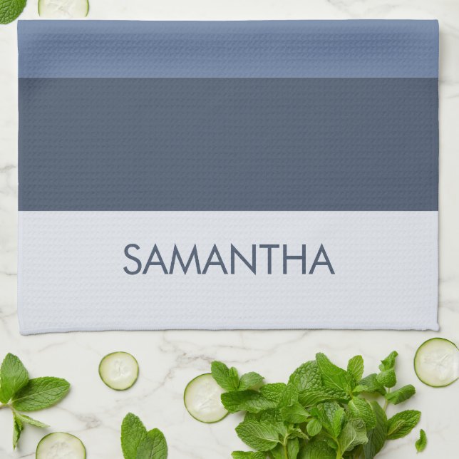 Shades of Modern Color Blocks Stripes Personalize Geschirrtuch (Gefaltet)