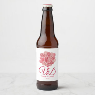 Shades of Netz of Elegant Tree Design Bierflaschenetikett