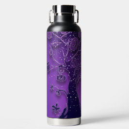 SHADES OF PURPLE HALLOWEEN TREE WITH PUMPKINS TRINKFLASCHE