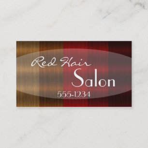 Shades of Red Hair Color Stylist Business Cards Visitenkarte