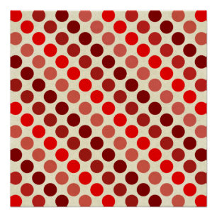 Shades of Red Polka Dots by Shirley Taylor Poster