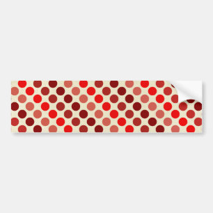 Shades of Red Polka Dots von Shirley Taylor Autoaufkleber