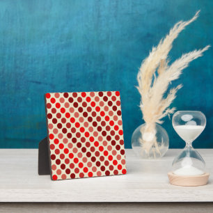 Shades of Red Polka Dots von Shirley Taylor Fotoplatte
