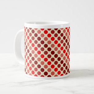 Shades of Red Polka Dots von Shirley Taylor Jumbo-Tasse
