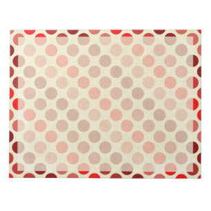 Shades of Red Polka Dots von Shirley Taylor Notizblock