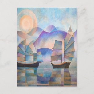 Shades of Tranquility Oriental Junks Postkarte