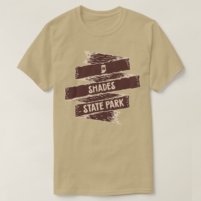 Shades Staat Park Staat Park Indiana IN Flag T-Shirt (Design vorne)