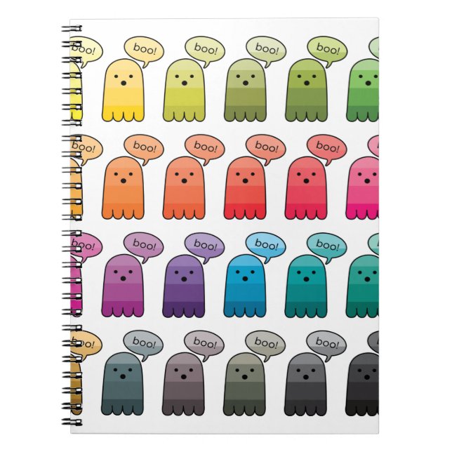 Shades von Boo Ghost Halloween Notizblock (Vorderseite)