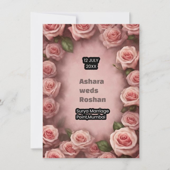 Shadi Mubarak Einladung (Vorderseite)