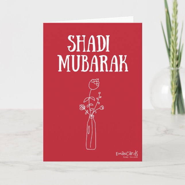 Shadi Mubarak Rot  Karte (Vorderseite)