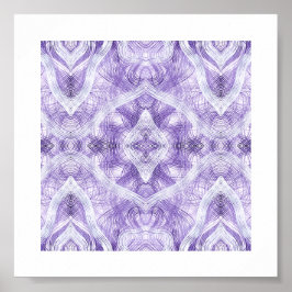 Shadow Abstract Light Purple Watercolor Art Poster