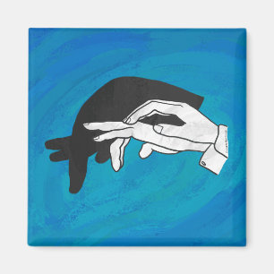 Shadow Anteater auf blau Magnet