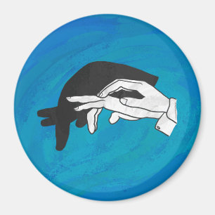 Shadow Anteater auf blau Magnet