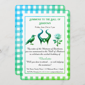 Shadow Ball Dark Fantasy Birthday Design Script Einladung