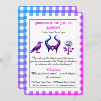 Shadow Ball Dark Fantasy Birthday Design Script Einladung