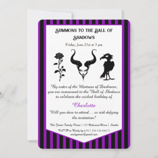 Shadow Ball Dark Fantasy Geburtstagsdesign Schrift Einladung