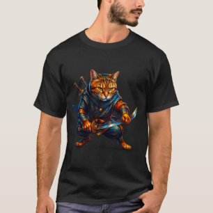Shadow Blade Cat T-Shirt – Stealth-Assassine-Felin