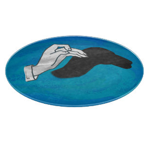 Shadow Camel On Blue Schneidebrett